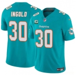 Men's Miami Dolphins #30 Alec Ingold Aqua 2025 F.U.S.E. With 3-Star C Patch Vapor Limited Football Stitched Jersey
