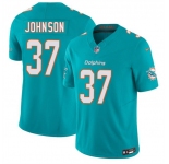 Men's Miami Dolphins #37 Isaiah Johnson Aqua 2026 F.U.S.E. Vapor Limited Football Stitched Jersey