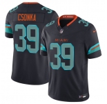 Men's Miami Dolphins #39 Larry Csonka Black 2025 F.U.S.E. “Rivalries” Vapor Limited Football Stitched Jersey