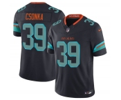 Men's Miami Dolphins #39 Larry Csonka Black 2025 F.U.S.E. “Rivalries” Vapor Limited Football Stitched Jersey
