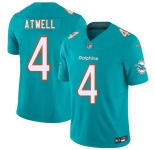 Men's Miami Dolphins #4 Tutu Atwell Aqua 2026 F.U.S.E. Vapor Limited Football Stitched Jersey