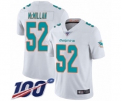 Men's Miami Dolphins #52 Raekwon McMillan White Vapor Untouchable Limited Player 100th Season Football Jersey