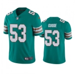 Men's Miami Dolphins #53 Cameron Goode Aqua Color Rush Limited Stitched Football Jersey