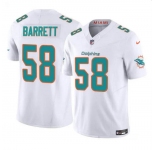 Men's Miami Dolphins #58 Shaquil Barrett White 2023 F.U.S.E Vapor Limited Football Stitched Jersey