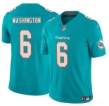 Men's Miami Dolphins #6 Malik Washington Aqua 2025 Draft F.U.S.E. Vapor Limited Football Stitched Jersey