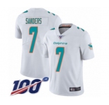 Men's Miami Dolphins #7 Jason Sanders White Vapor Untouchable Limited Player 100th Season Football Jersey