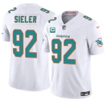 Men's Miami Dolphins #92 Zach Sieler White 2025 F.U.S.E. With 2-Star C Patch Vapor Limited Football Stitched Jersey