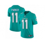 Men's Nike Miami Dolphins #11 DeVante Parker Vapor Untouchable Limited Aqua Green Team Color NFL Jersey