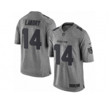 Men's Nike Miami Dolphins #14 Jarvis Landry Limited Gray Gridiron NFL Jersey
