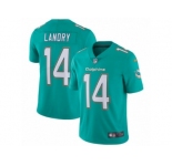Men's Nike Miami Dolphins #14 Jarvis Landry Vapor Untouchable Limited Aqua Green Team Color NFL Jersey