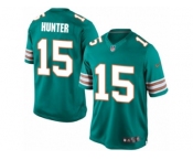 Men's Nike Miami Dolphins #15 Justin Hunter Limited Aqua Green Alternate NFL Jersey