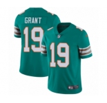 Men's Nike Miami Dolphins #19 Jakeem Grant Aqua Green Alternate Vapor Untouchable Limited Player NFL Jersey