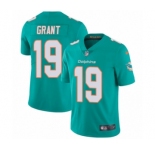 Men's Nike Miami Dolphins #19 Jakeem Grant Aqua Green Team Color Vapor Untouchable Limited Player NFL Jersey