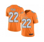 Men's Nike Miami Dolphins #22 Isaiah Pead Limited Orange Rush NFL Jersey