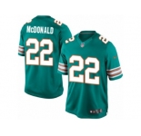 Men's Nike Miami Dolphins #22 T.J. McDonald Limited Aqua Green Alternate NFL Jersey