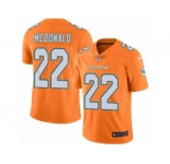 Men's Nike Miami Dolphins #22 T.J. McDonald Limited Orange Rush NFL Jersey