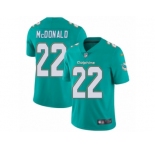 Men's Nike Miami Dolphins #22 T.J. McDonald Vapor Untouchable Limited Aqua Green Team Color NFL Jersey
