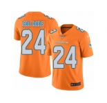 Men's Nike Miami Dolphins #24 Isa Abdul-Quddus Limited Orange Rush NFL Jersey