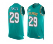 Men's Nike Miami Dolphins #29 Arian Foster Limited Aqua Green Player Name & Number Tank Top NFL Jersey