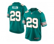 Men's Nike Miami Dolphins #29 Nate Allen Limited Aqua Green Alternate NFL Jersey