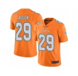 Men's Nike Miami Dolphins #29 Nate Allen Limited Orange Rush NFL Jersey