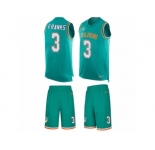 Men's Nike Miami Dolphins #3 Andrew Franks Limited Aqua Green Tank Top Suit NFL Jerse