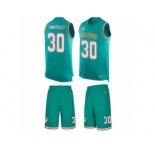 Men's Nike Miami Dolphins #30 Cordrea Tankersley Limited Aqua Green Tank Top Suit NFL Jersey