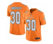 Men's Nike Miami Dolphins #30 Cordrea Tankersley Limited Orange Rush NFL Jersey