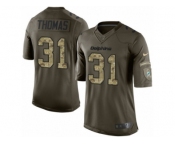 Men's Nike Miami Dolphins #31 Michael Thomas Limited Green Salute to Service NFL Jersey