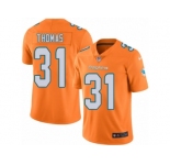 Men's Nike Miami Dolphins #31 Michael Thomas Limited Orange Rush NFL Jersey