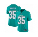 Men's Nike Miami Dolphins #35 Walt Aikens Vapor Untouchable Limited Aqua Green Team Color NFL Jersey