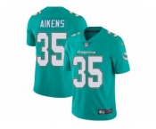 Men's Nike Miami Dolphins #35 Walt Aikens Vapor Untouchable Limited Aqua Green Team Color NFL Jersey