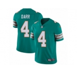 Men's Nike Miami Dolphins #4 Matt Darr Vapor Untouchable Limited Aqua Green Alternate NFL Jersey