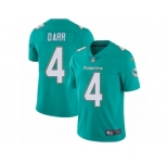 Men's Nike Miami Dolphins #4 Matt Darr Vapor Untouchable Limited Aqua Green Team Color NFL Jersey