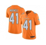 Men's Nike Miami Dolphins #41 Byron Maxwell Limited Orange Rush NFL Jersey