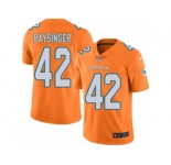 Men's Nike Miami Dolphins #42 Spencer Paysinger Limited Orange Rush NFL Jersey