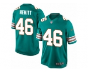 Men's Nike Miami Dolphins #46 Neville Hewitt Limited Aqua Green Alternate NFL Jersey