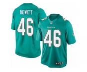 Men's Nike Miami Dolphins #46 Neville Hewitt Limited Aqua Green Team Color NFL Jersey
