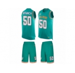 Men's Nike Miami Dolphins #50 Andre Branch Limited Aqua Green Tank Top Suit NFL Jersey