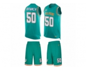 Men's Nike Miami Dolphins #50 Andre Branch Limited Aqua Green Tank Top Suit NFL Jersey