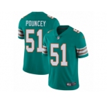 Men's Nike Miami Dolphins #51 Mike Pouncey Vapor Untouchable Limited Aqua Green Alternate NFL Jersey