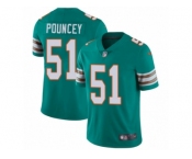Men's Nike Miami Dolphins #51 Mike Pouncey Vapor Untouchable Limited Aqua Green Alternate NFL Jersey