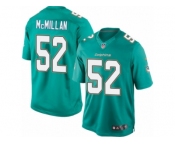 Men's Nike Miami Dolphins #52 Raekwon McMillan Limited Aqua Green Team Color NFL Jersey
