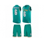Men's Nike Miami Dolphins #6 Brandon Doughty Limited Aqua Green Tank Top Suit NFL Jersey