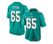 Men's Nike Miami Dolphins #65 Anthony Steen Limited Aqua Green Team Color NFL Jersey
