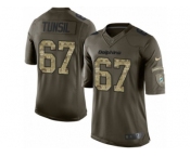 Men's Nike Miami Dolphins #67 Laremy Tunsil Limited Green Salute to Service NFL Jersey