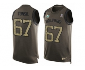 Men's Nike Miami Dolphins #67 Laremy Tunsil Limited Green Salute to Service Tank Top NFL Jersey