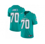 Men's Nike Miami Dolphins #70 Ja'Wuan James Vapor Untouchable Limited Aqua Green Team Color NFL Jersey