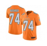 Men's Nike Miami Dolphins #74 Jermon Bushrod Limited Orange Rush NFL Jersey