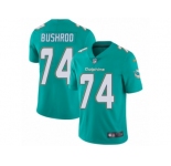 Men's Nike Miami Dolphins #74 Jermon Bushrod Vapor Untouchable Limited Aqua Green Team Color NFL Jersey